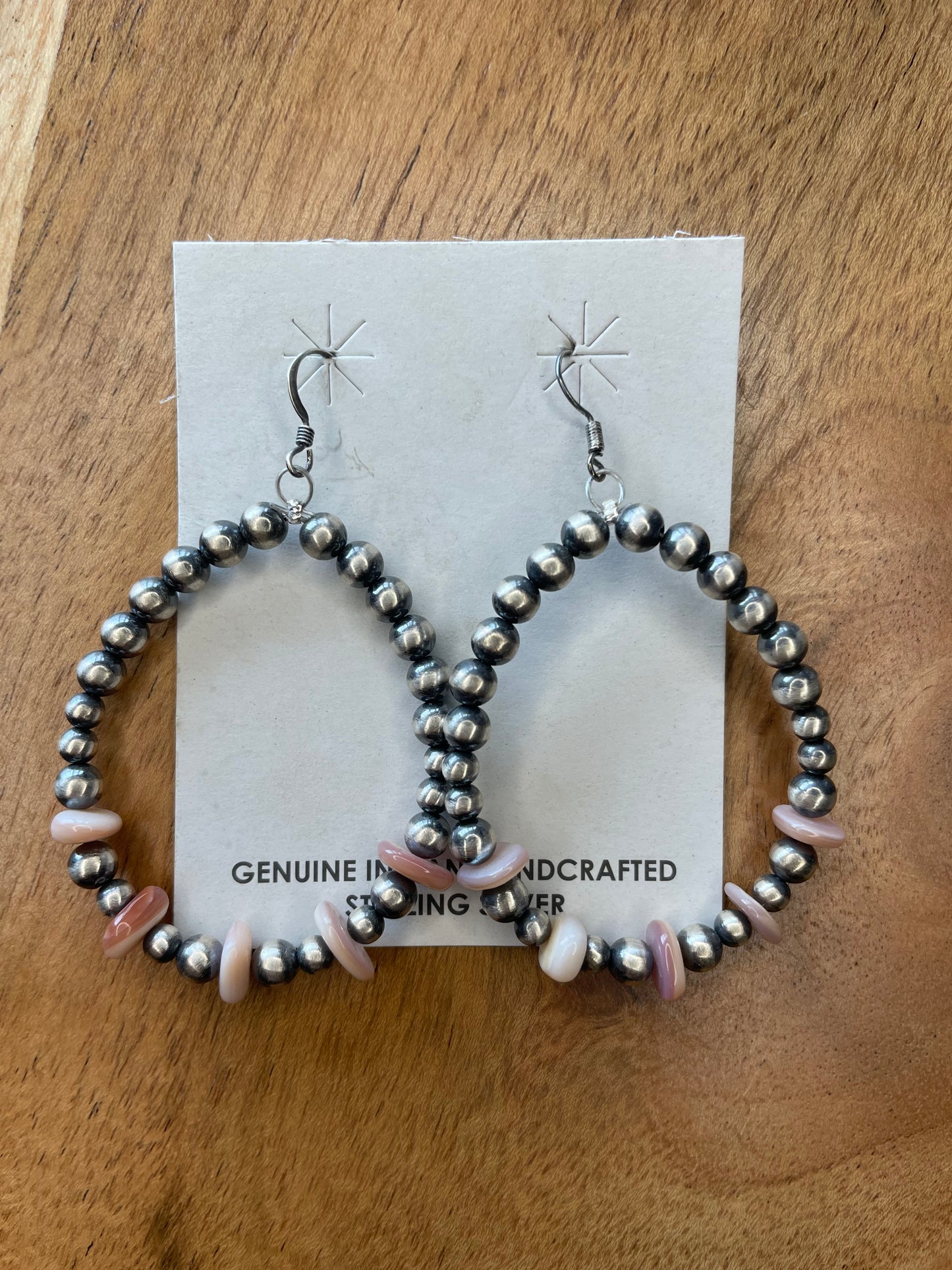 Pink Conch Desert Pearls Hoops