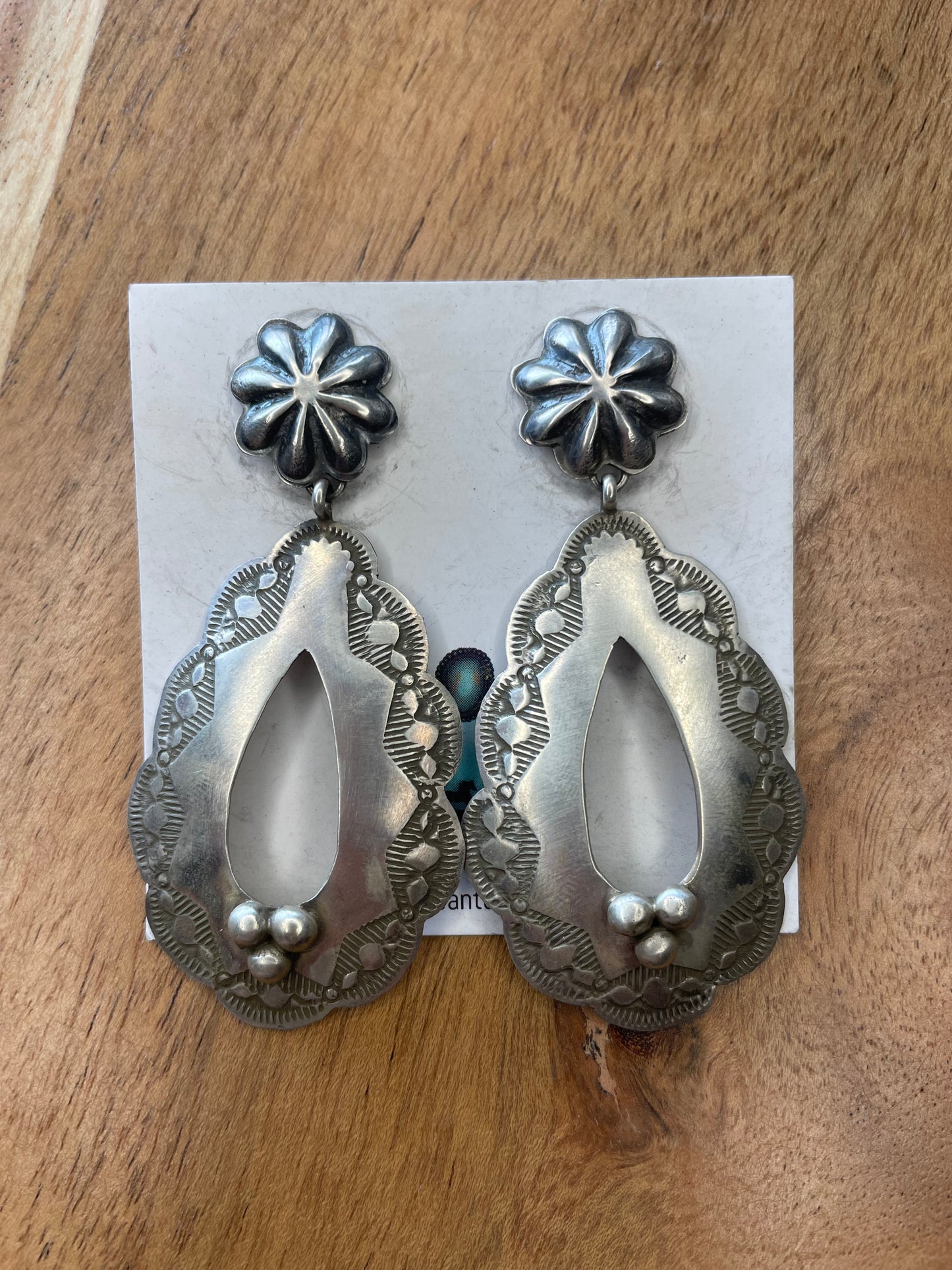 Accent Silver Teardrop Hoops