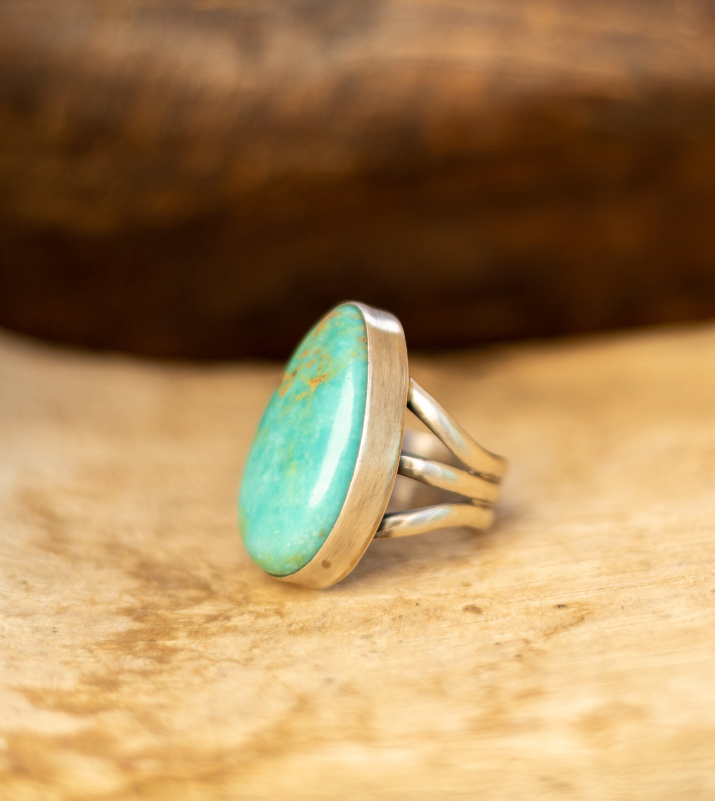 Kingman Teardrop Ring, Size 7