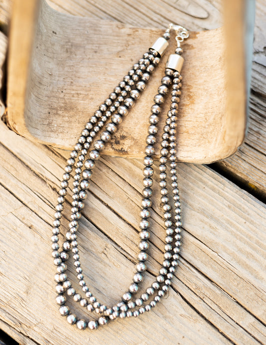 18" 5MM, 6MM and 8MM Oxidized Pearls