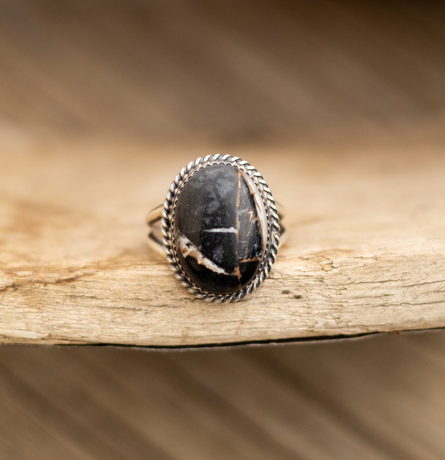 White Buffalo Bronze Rings