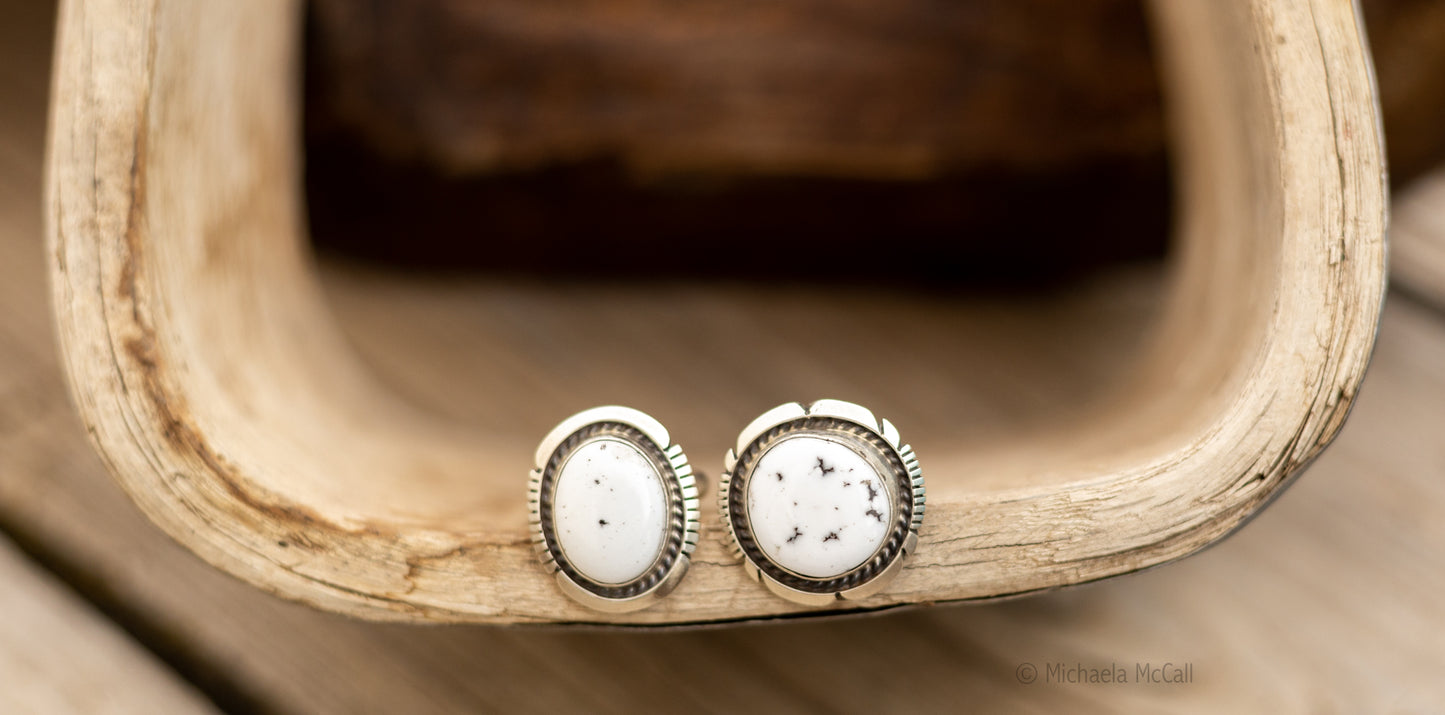 Adjustable White Buffalo Ring