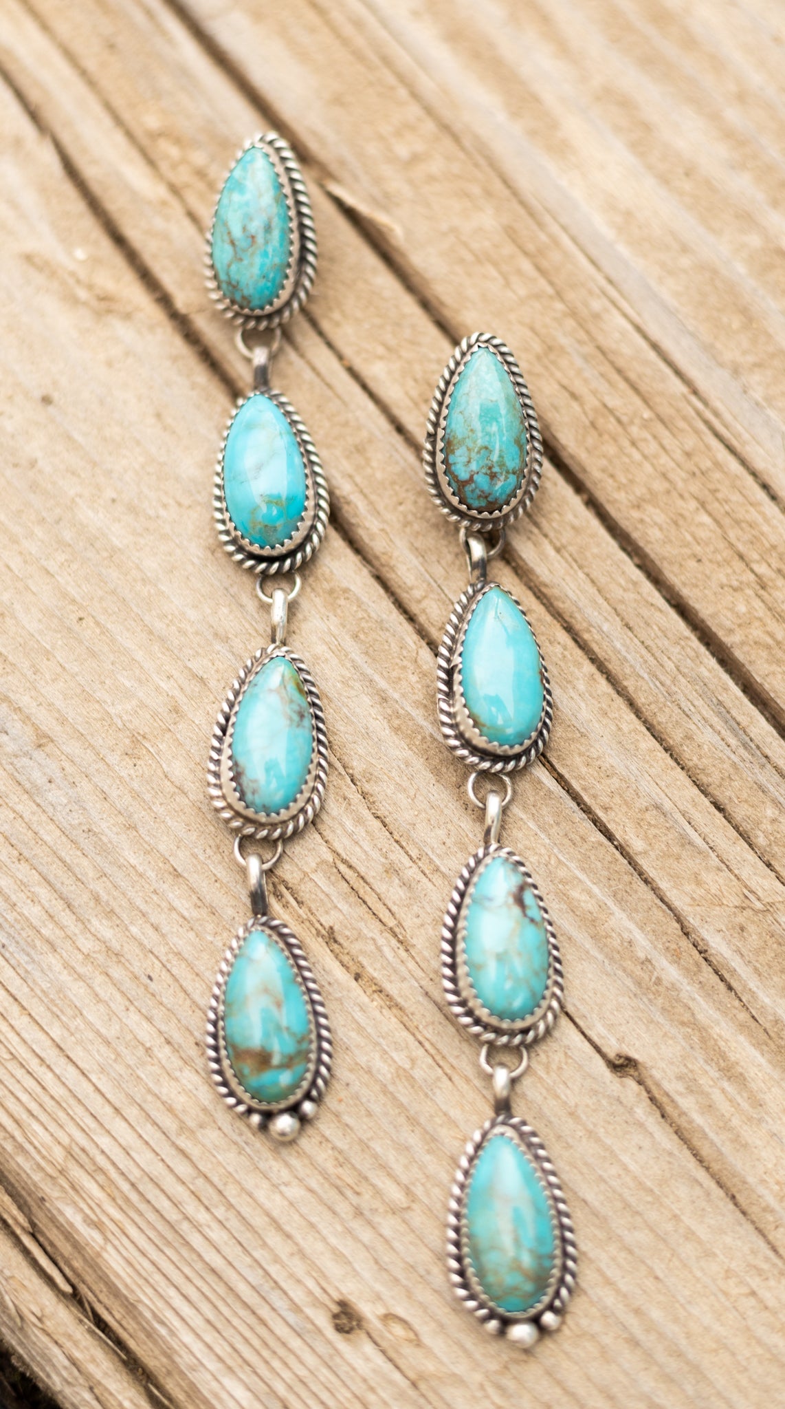 Four Stone Dangle Earrings