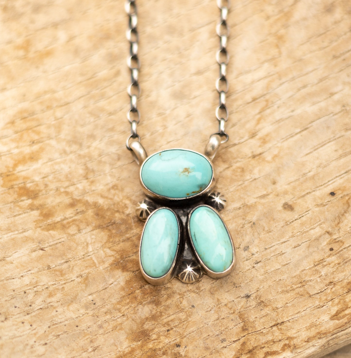 16" Triple Stone Necklace