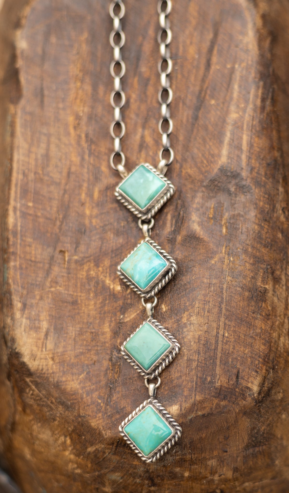 Four Stone Square Necklace