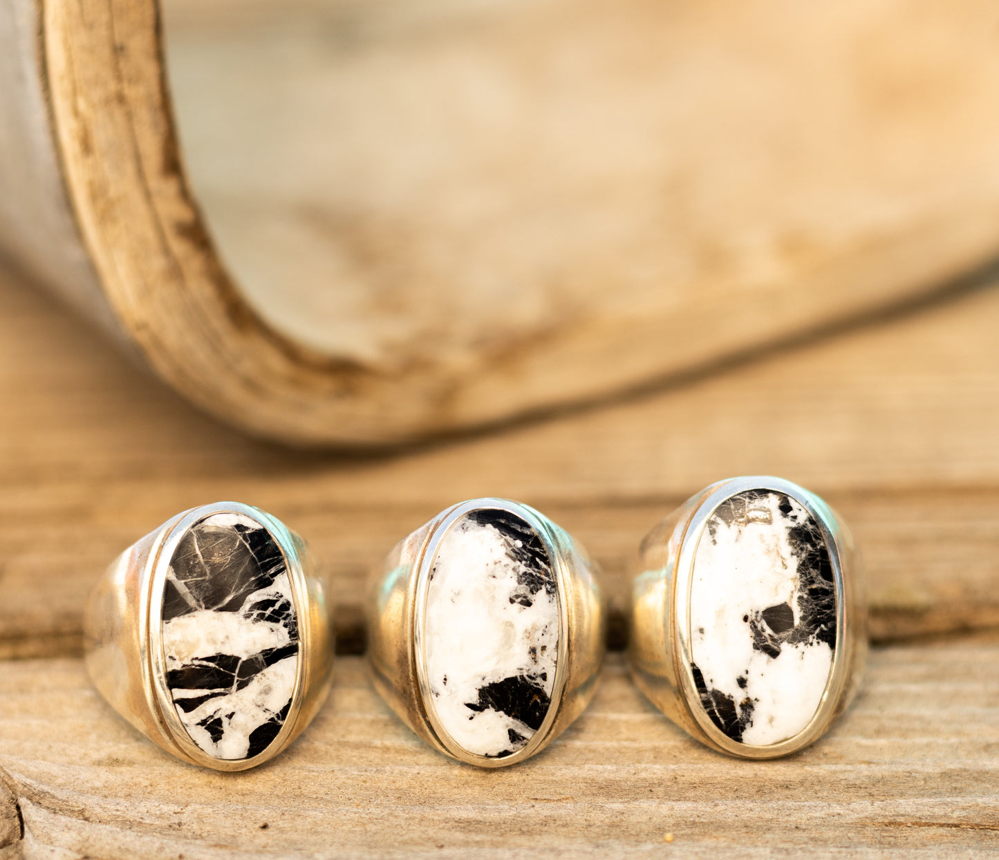 Men's White Buffalo Rings