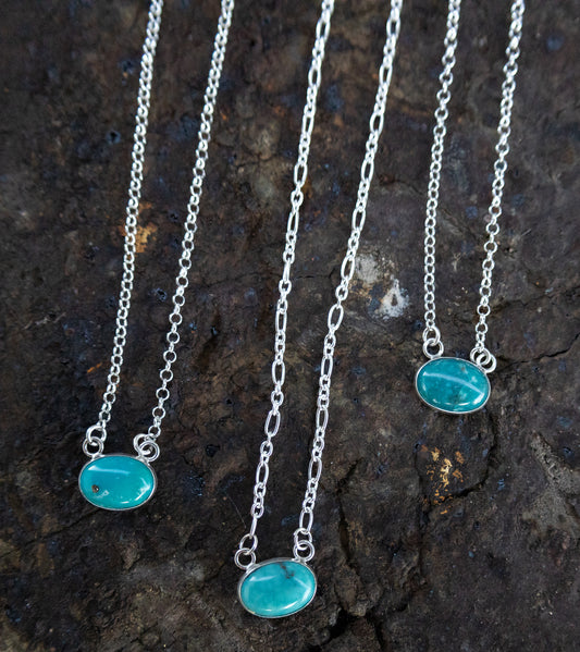 18" Oval Turquoise Necklaces
