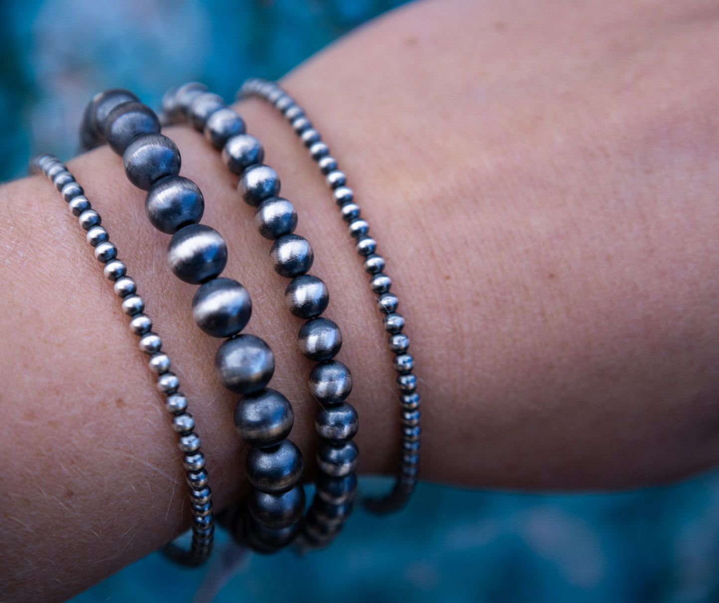 Oxidized Pearl Bracelets