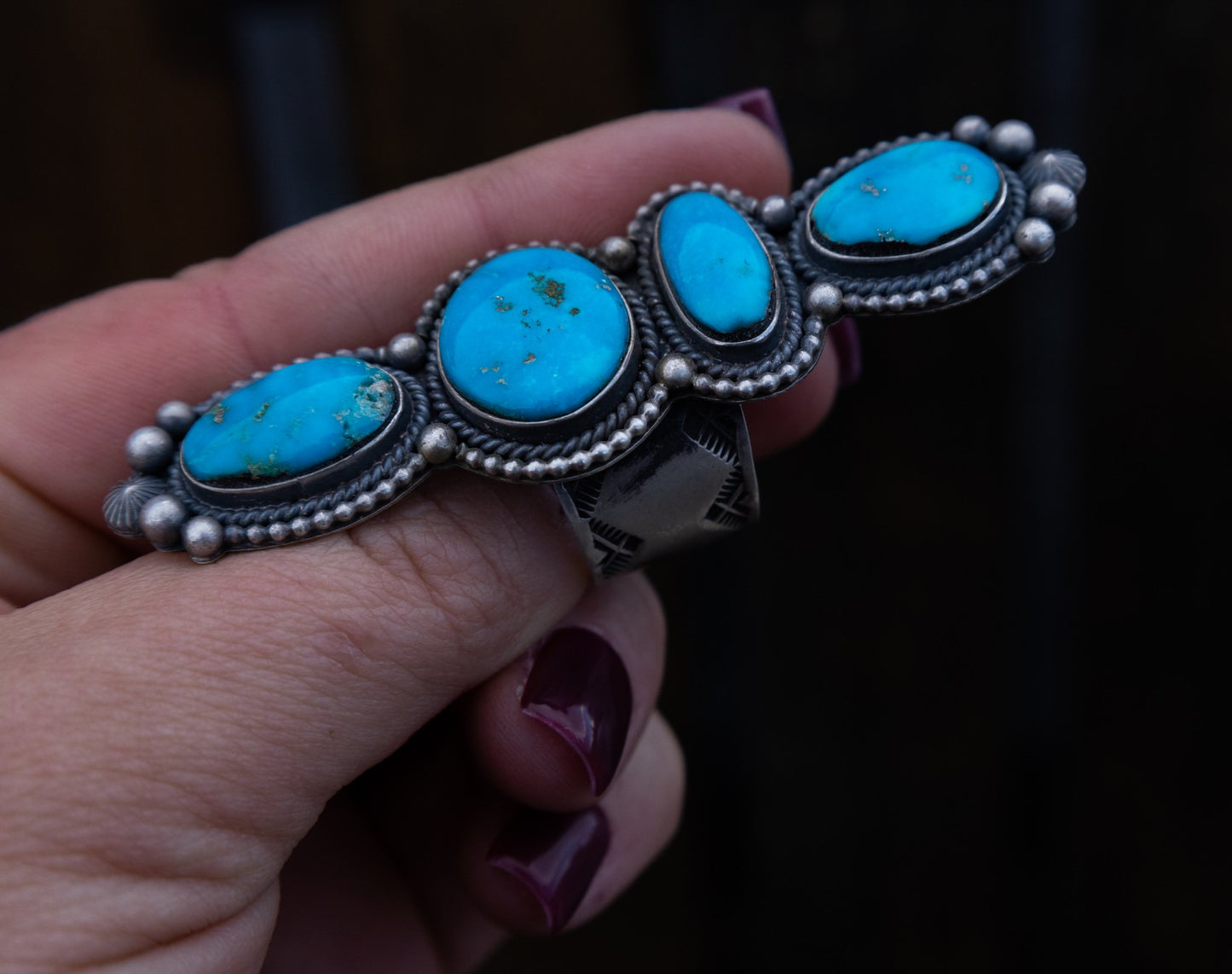 Four Stone Sonoran Blue Ring, Size 10