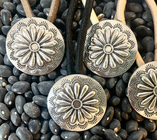 Silver Concho Hair Tie