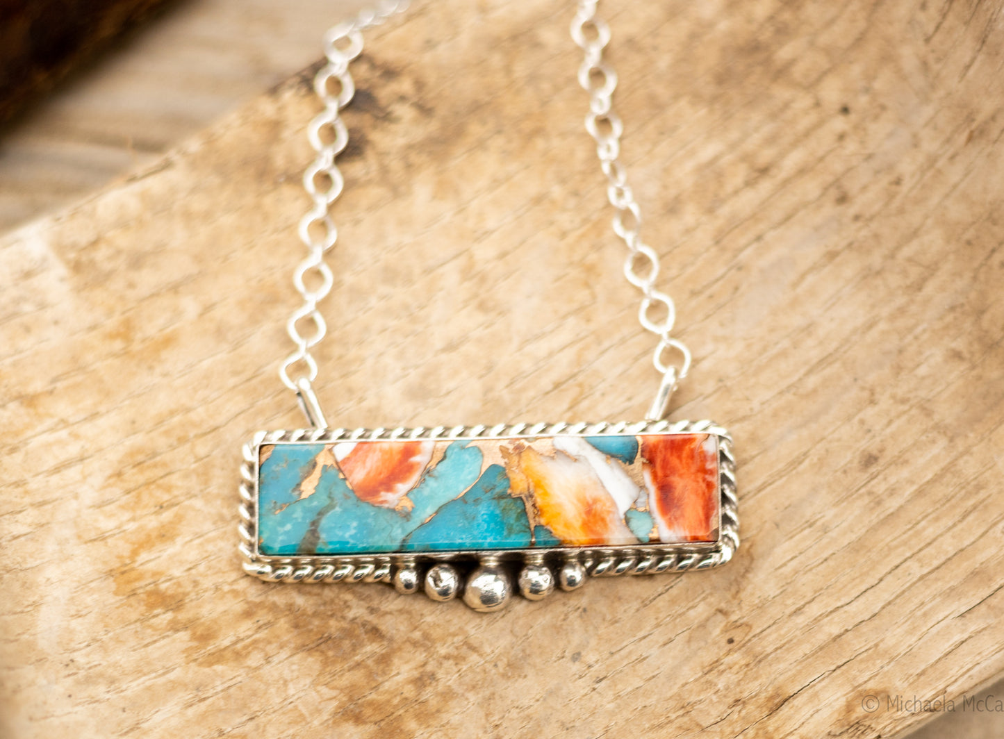 2" Mojave Turquoise Bar Necklace