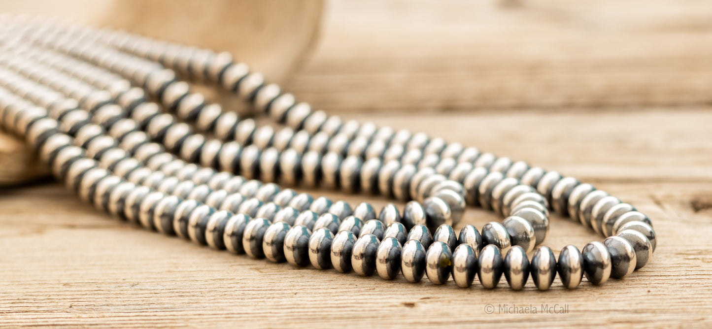 10MM Rondelle Navajo Pearls